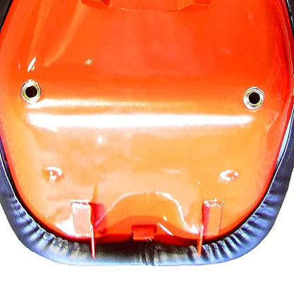 Seat Assembly Vinyl Black with Orange Steel Backed Seat Kubota L245 L275 L235 L185 L345 M4500 B8200 L175 L2350 L225