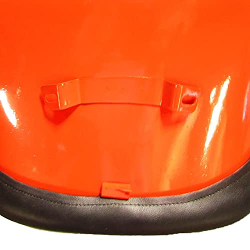 Seat Assembly Vinyl Black with Orange Steel Backed Seat Kubota L245 L275 L235 L185 L345 M4500 B8200 L175 L2350 L225