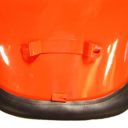 Seat Assembly Vinyl Black with Orange Steel Backed Seat Kubota L245 L275 L235 L185 L345 M4500 B8200 L175 L2350 L225