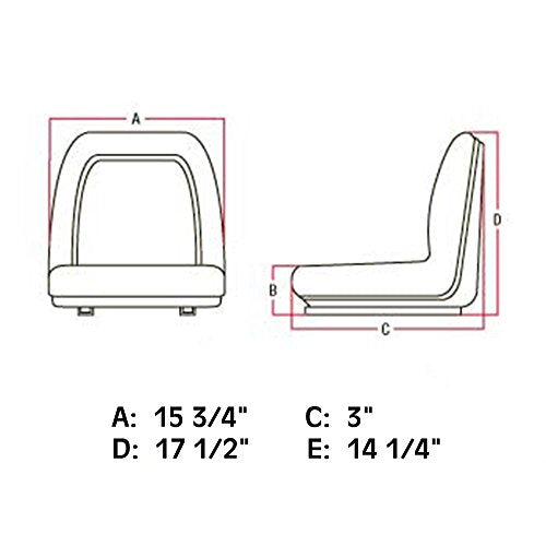 LAWN & GARDEN TRACTOR SEAT W/SLIDE TRACK