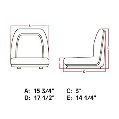 LAWN & GARDEN TRACTOR SEAT W/SLIDE TRACK
