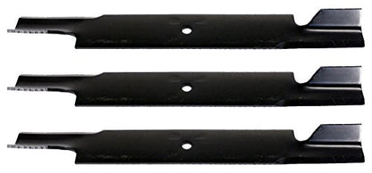 USA Mower Blades U132773BP (3) High-Lift for Hustler 795260 Windsor 50-4010 Length 24in. Width 3in. Thickness .250in. Center Hole 5/8in. 60in. and 72in. Deck