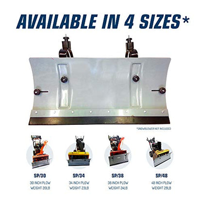 Slush Plow Blade Attachments, Slush and Snow Blower Plow, Slush and Snow Plow Pushers in 30 inches, 34 inches, 38 inches, 48 inches
