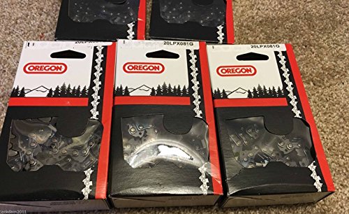 (Lot of 5) Oregon 20LPX081G .325".050" 81 Links Super 20 Chisel Chain 