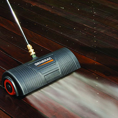 Generac 6133 12-Inch Power Broom for Gas Pressure Washers, 4 High Pressure Nozzles, Cleans Decks, Patios, Walkways, Compatible with 4000 PSI