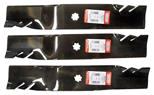 Oregon Set of 3 Longer Life 592-616 Gator Fusion G5 3-in-1 Mulching Blades to Replace John Deere GY20852, GX21784, GX21785. Made in USA