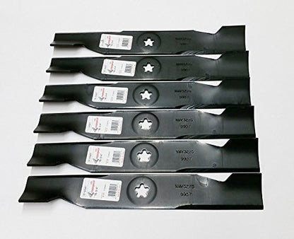 Set Of 6, 180054, 173920 Blades for 48" Deck, Craftsman, Poulan, Husqvarna. Made In USA.