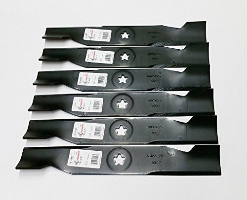 Set Of 6, 180054, 173920 Blades for 48" Deck, Craftsman, Poulan, Husqvarna. Made In USA.
