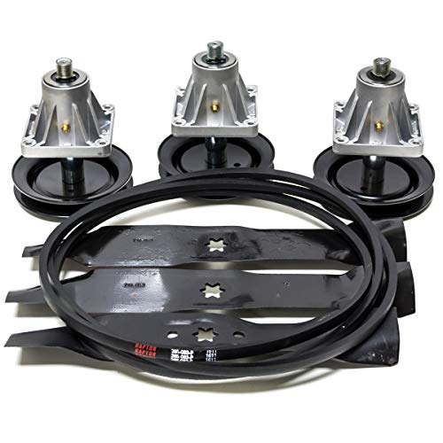 Deck Rebuild Kit with Blades, Spindles, Belt Kit Compatible with Cub Cadet 2008+