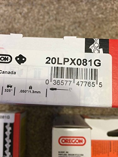 (Lot of 5) Oregon 20LPX081G .325".050" 81 Links Super 20 Chisel Chain 