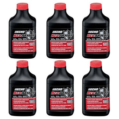 ECHO 6550025 PK6 Red Armor 6.4oz 2-Stroke Oil Mix, 2.5 Gallon (50:1)