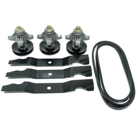 Rebuild Kit with Spindle Blades Belt Compatible with Cub Cadet 50" LT1024 918-04129A 742-04068