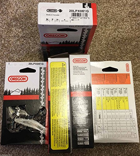 (Lot of 5) Oregon 20LPX081G .325".050" 81 Links Super 20 Chisel Chain 